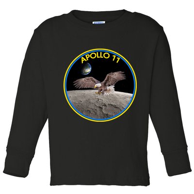 Apollo 11 Emblem Moon Landing Bald Eagle Toddler Long Sleeve Shirt
