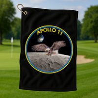 Apollo 11 Emblem Moon Landing Bald Eagle Golf Towel