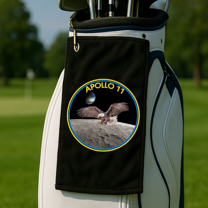 Apollo 11 Emblem Moon Landing Bald Eagle Golf Towel