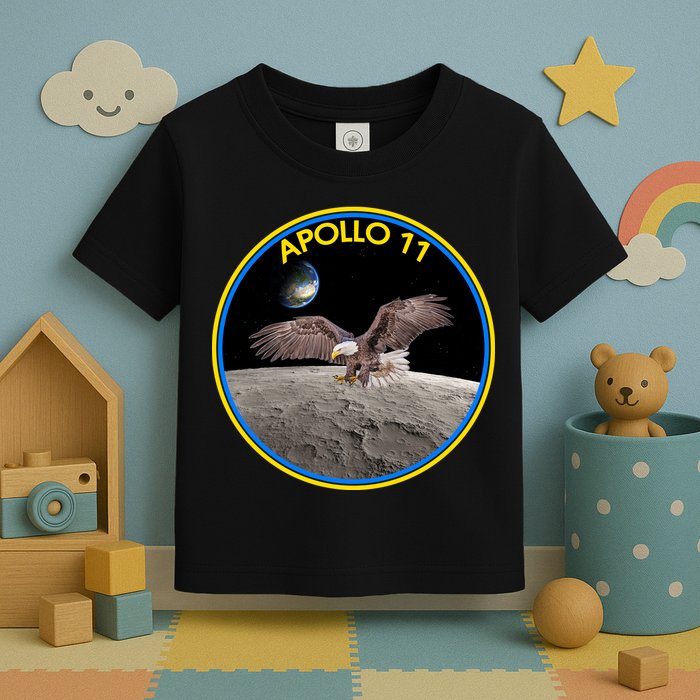 Apollo 11 Emblem Moon Landing Bald Eagle Toddler T-Shirt