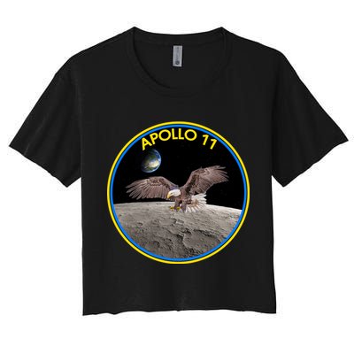 Apollo 11 Emblem Moon Landing Bald Eagle Crop Top