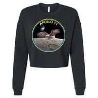 Apollo 11 Emblem Moon Landing Bald Eagle Cropped Pullover Crew