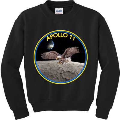 Apollo 11 Emblem Moon Landing Bald Eagle Kids Sweatshirt