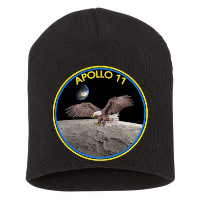 Apollo 11 Emblem Moon Landing Bald Eagle Short Acrylic Beanie