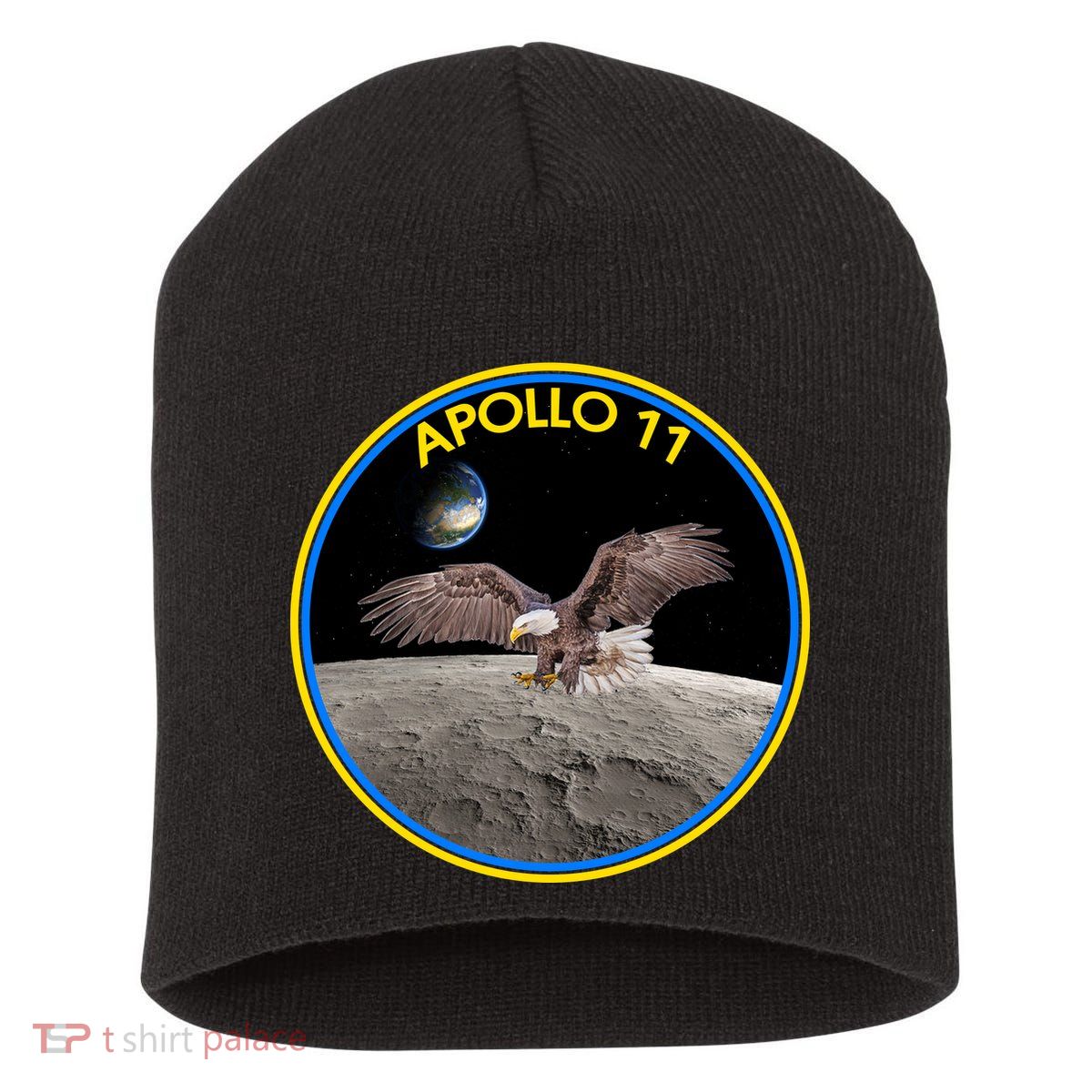 Apollo 11 Emblem Moon Landing Bald Eagle Short Acrylic Beanie