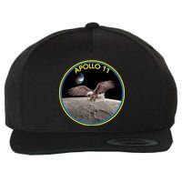 Apollo 11 Emblem Moon Landing Bald Eagle Wool Snapback Cap