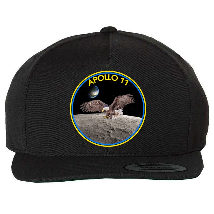 Apollo 11 Emblem Moon Landing Bald Eagle Wool Snapback Cap