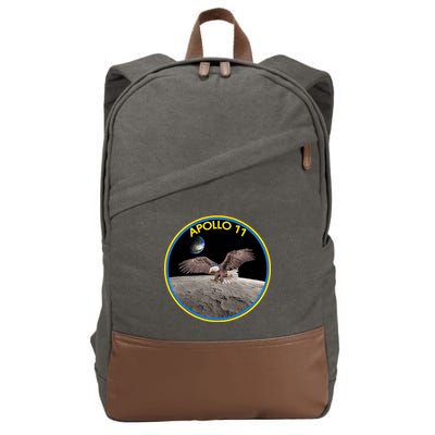 Apollo 11 Emblem Moon Landing Bald Eagle Cotton Canvas Backpack