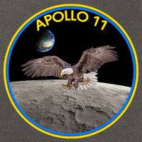 Apollo 11 Emblem Moon Landing Bald Eagle Cotton Canvas Backpack
