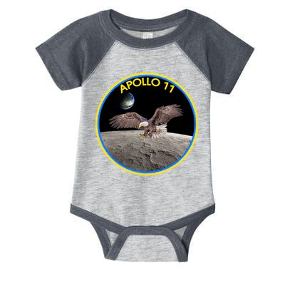 Apollo 11 Emblem Moon Landing Bald Eagle Infant Baby Jersey Bodysuit