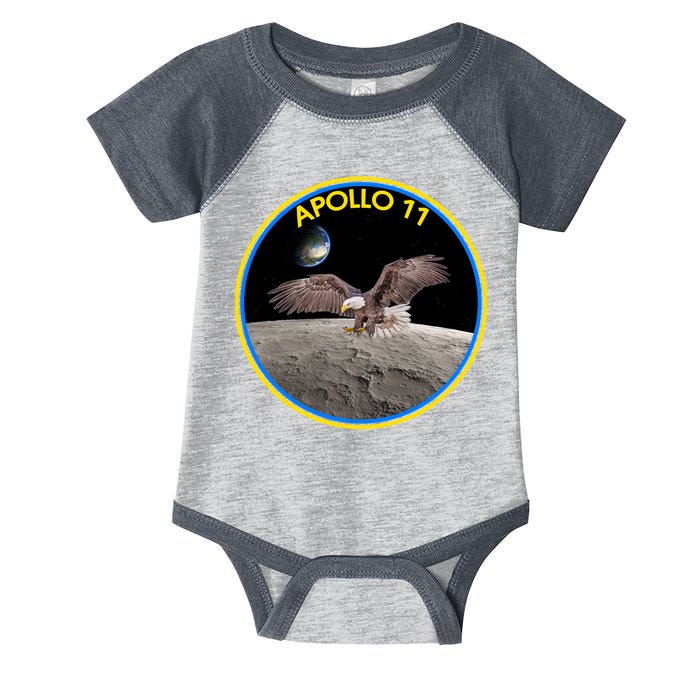 Apollo 11 Emblem Moon Landing Bald Eagle Infant Baby Jersey Bodysuit