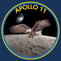 Apollo 11 Emblem Moon Landing Bald Eagle Infant Baby Jersey Bodysuit