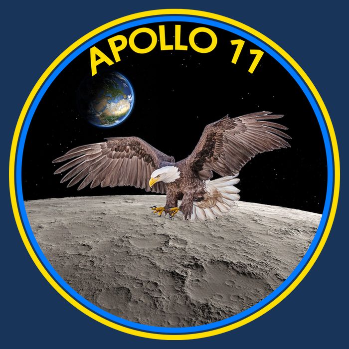 Apollo 11 Emblem Moon Landing Bald Eagle Infant Baby Jersey Bodysuit
