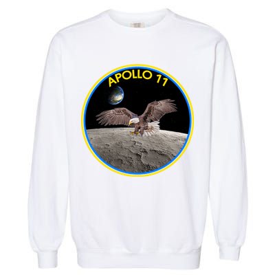 Apollo 11 Emblem Moon Landing Bald Eagle Garment-Dyed Sweatshirt