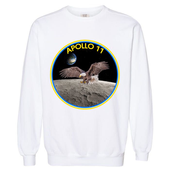 Apollo 11 Emblem Moon Landing Bald Eagle Garment-Dyed Sweatshirt