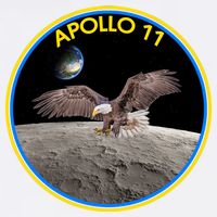 Apollo 11 Emblem Moon Landing Bald Eagle Garment-Dyed Sweatshirt