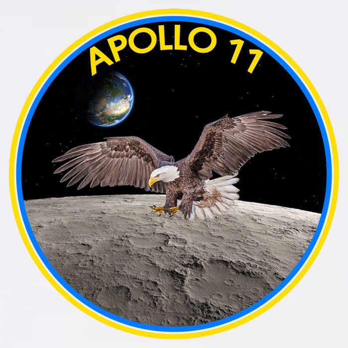 Apollo 11 Emblem Moon Landing Bald Eagle Garment-Dyed Sweatshirt
