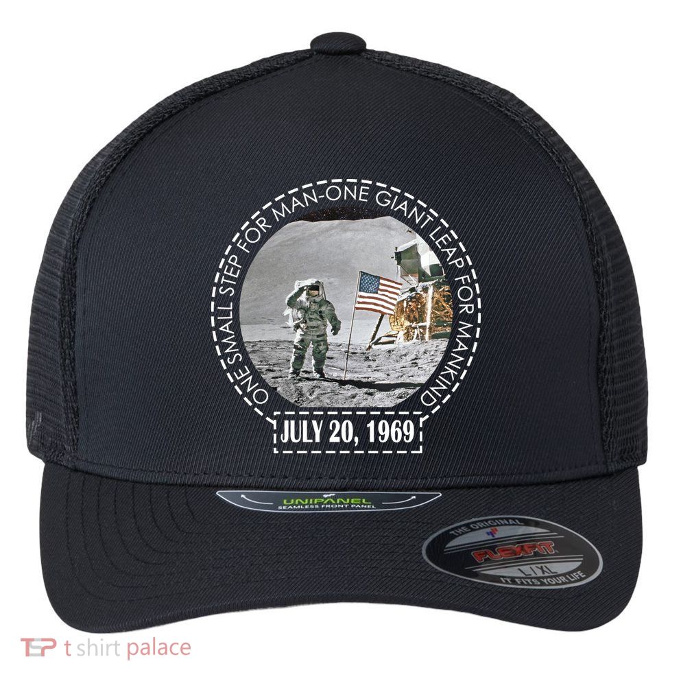 Apollo 11 Moon Landing Emblem 50th Anniversary  Flexfit Unipanel Trucker Cap