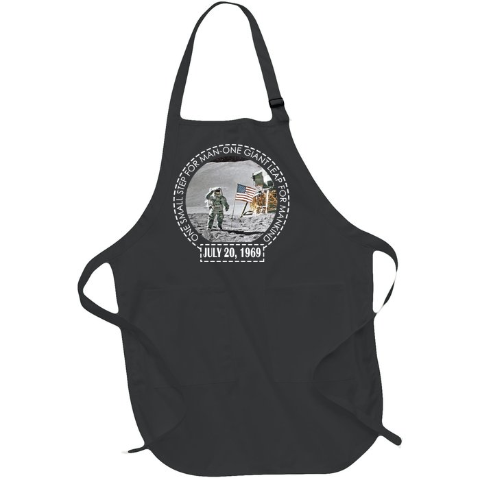 Apollo 11 Moon Landing Emblem 50th Anniversary  Full-Length Apron With Pockets