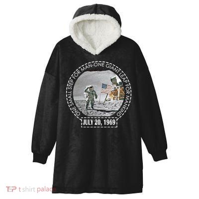 Apollo 11 Moon Landing Emblem 50th Anniversary  Hooded Wearable Blanket