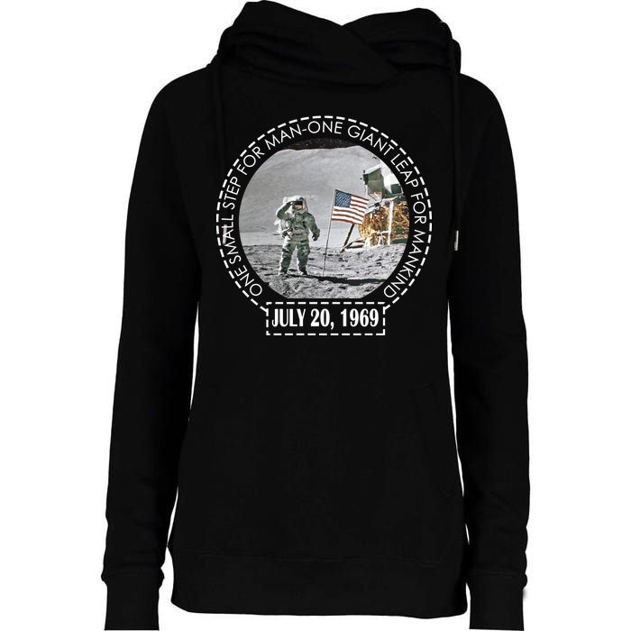 Apollo 11 Moon Landing Emblem 50th Anniversary  Womens Funnel Neck Pullover Hood