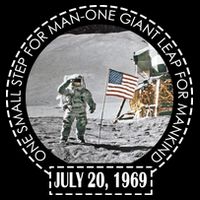 Apollo 11 Moon Landing Emblem 50th Anniversary  16 in Basic Backpack