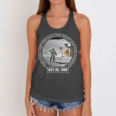 Apollo 11 Moon Landing Emblem 50th Anniversary  Women's Knotted Racerback Tank