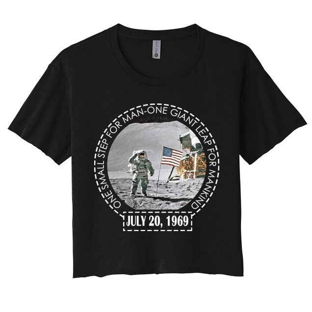 Apollo 11 Moon Landing Emblem 50th Anniversary  Crop Top