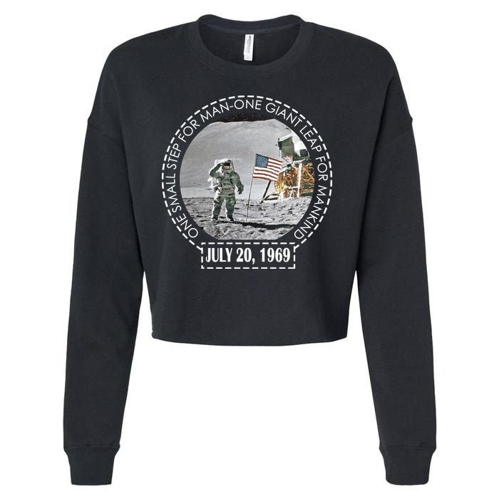 Apollo 11 Moon Landing Emblem 50th Anniversary  Cropped Pullover Crew