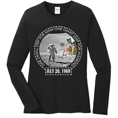 Apollo 11 Moon Landing Emblem 50th Anniversary  Ladies Long Sleeve Shirt