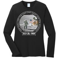 Apollo 11 Moon Landing Emblem 50th Anniversary  Ladies Long Sleeve Shirt