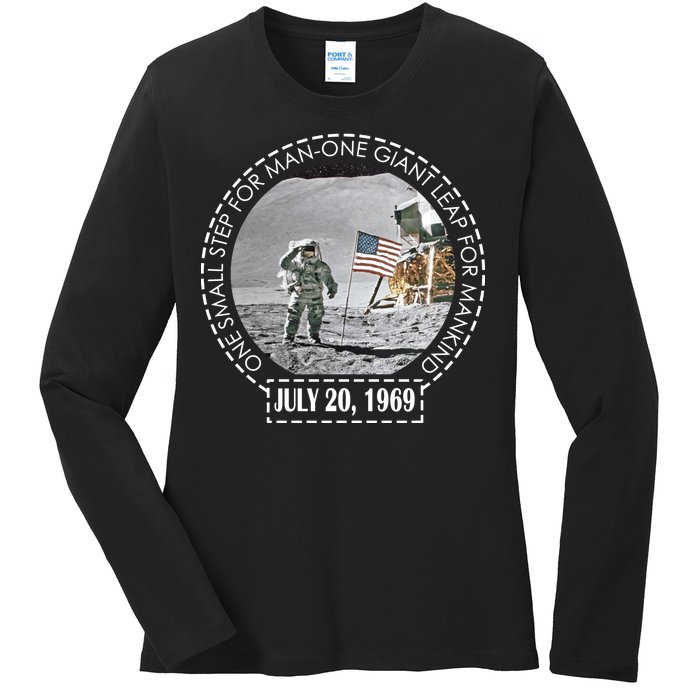 Apollo 11 Moon Landing Emblem 50th Anniversary  Ladies Long Sleeve Shirt