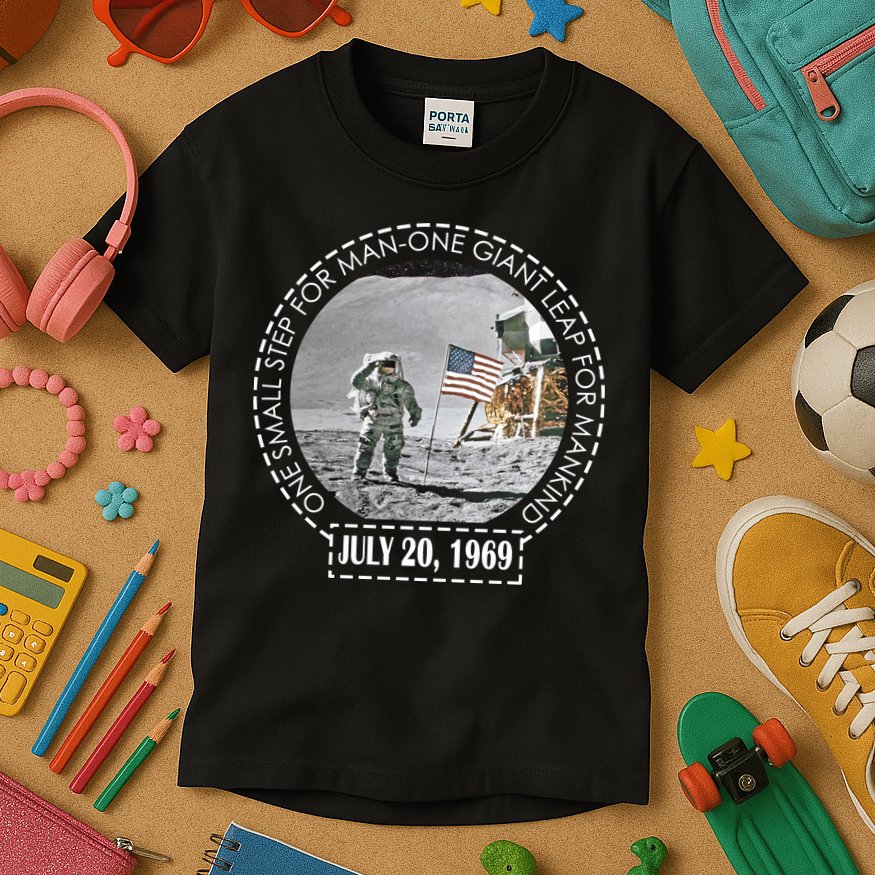 Apollo 11 Moon Landing Emblem 50th Anniversary  Kids T-Shirt