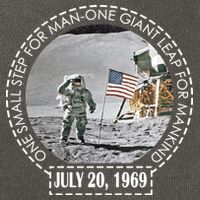 Apollo 11 Moon Landing Emblem 50th Anniversary  Cotton Canvas Backpack