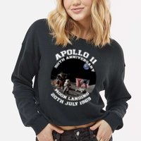 Apollo 11 Moon Landing July 20th 1969 Cropped Pullover Crew