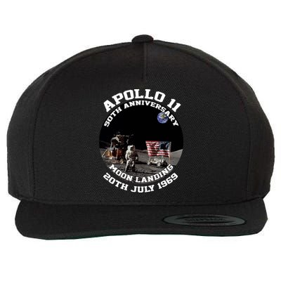 Apollo 11 Moon Landing July 20th 1969 Wool Snapback Cap