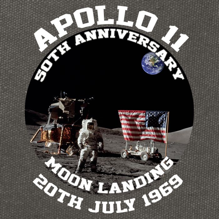 Apollo 11 Moon Landing July 20th 1969 Cotton Canvas Backpack