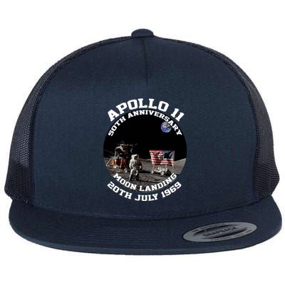 Apollo 11 Moon Landing July 20th 1969 Flat Bill Trucker Hat