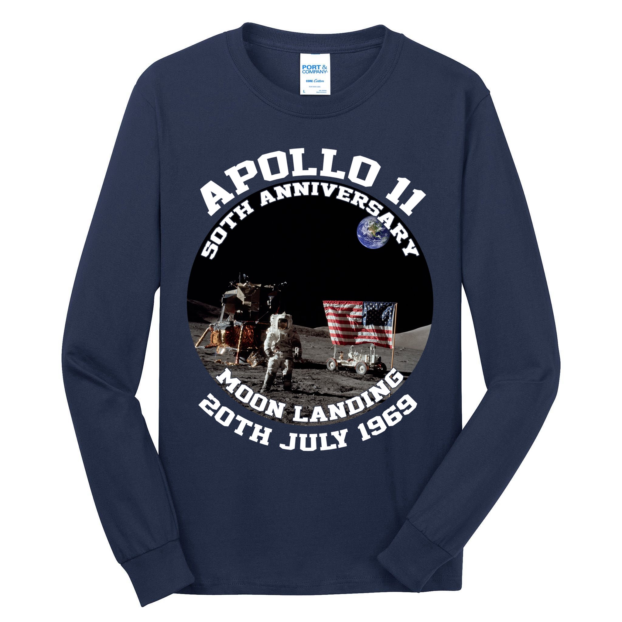 Apollo 11 Moon Landing July 20th 1969 Tall Long Sleeve T-Shirt