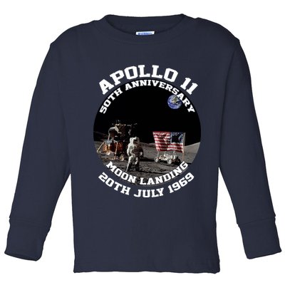 Apollo 11 Moon Landing July 20th 1969 Toddler Long Sleeve Shirt