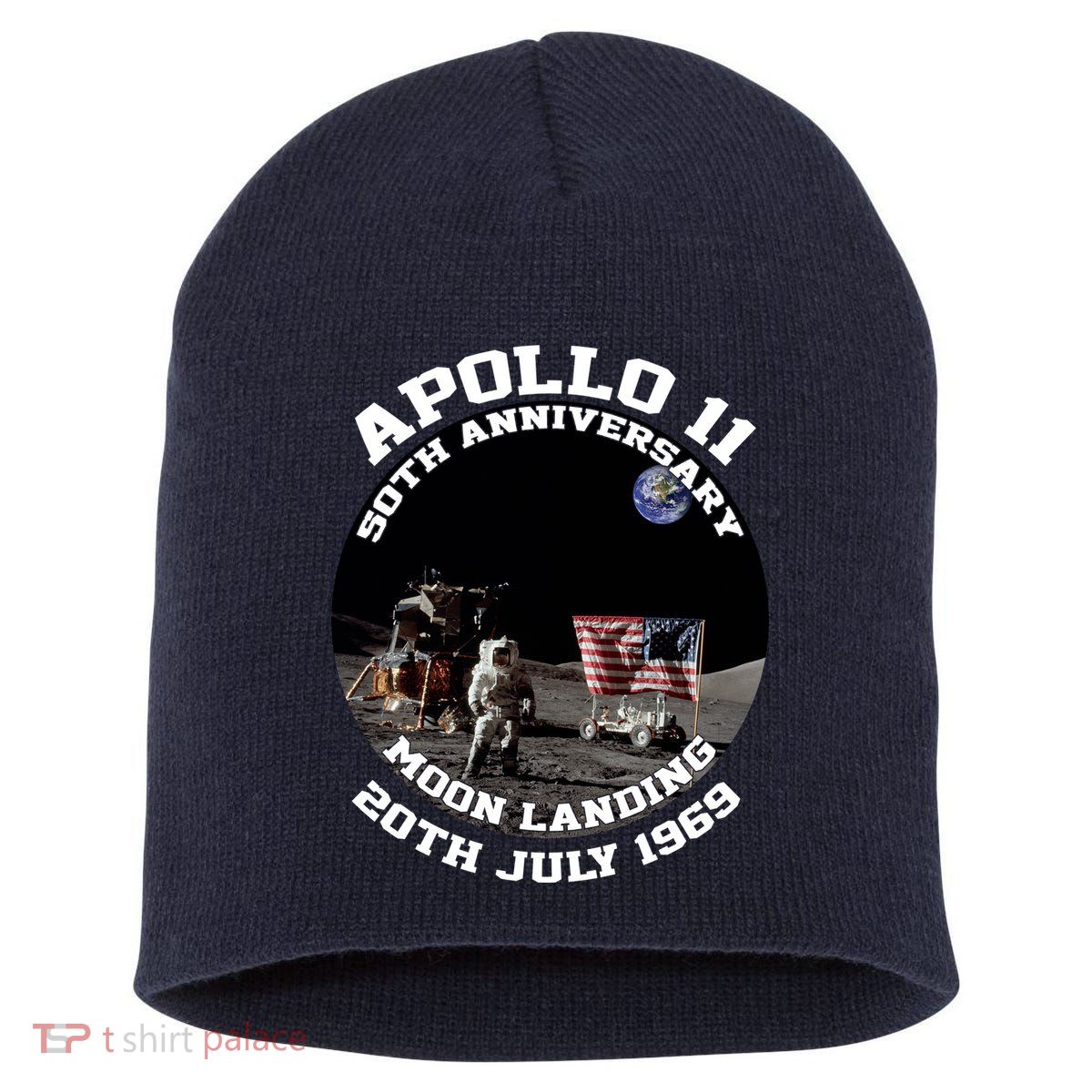 Apollo 11 Moon Landing July 20th 1969 Short Acrylic Beanie