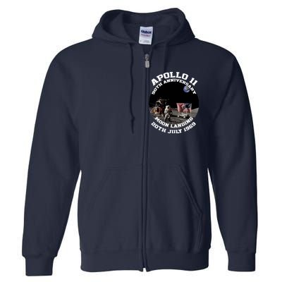 Apollo 11 Moon Landing July 20th 1969 Full Zip Hoodie