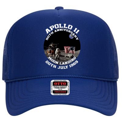 Apollo 11 Moon Landing July 20th 1969 High Crown Mesh Back Trucker Hat