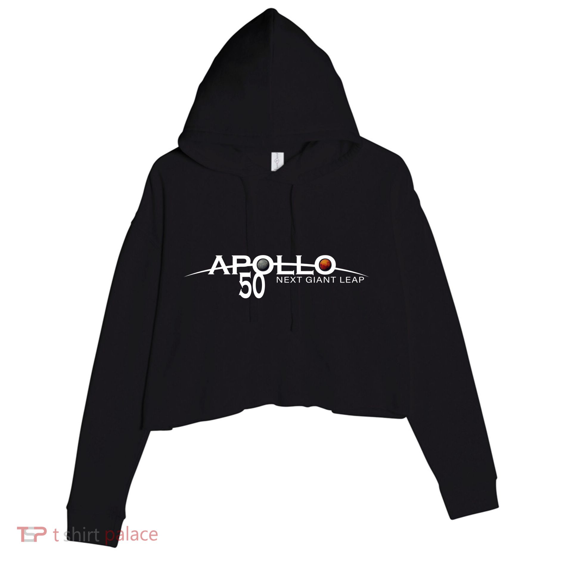 Apollo 11 Next Giant Leap 50th Anniversary  Crop Fleece Hoodie
