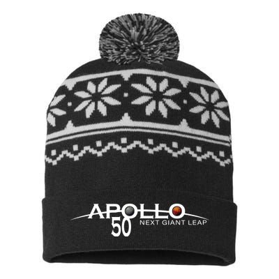 Apollo 11 Next Giant Leap 50th Anniversary  USA-Made Snowflake Beanie