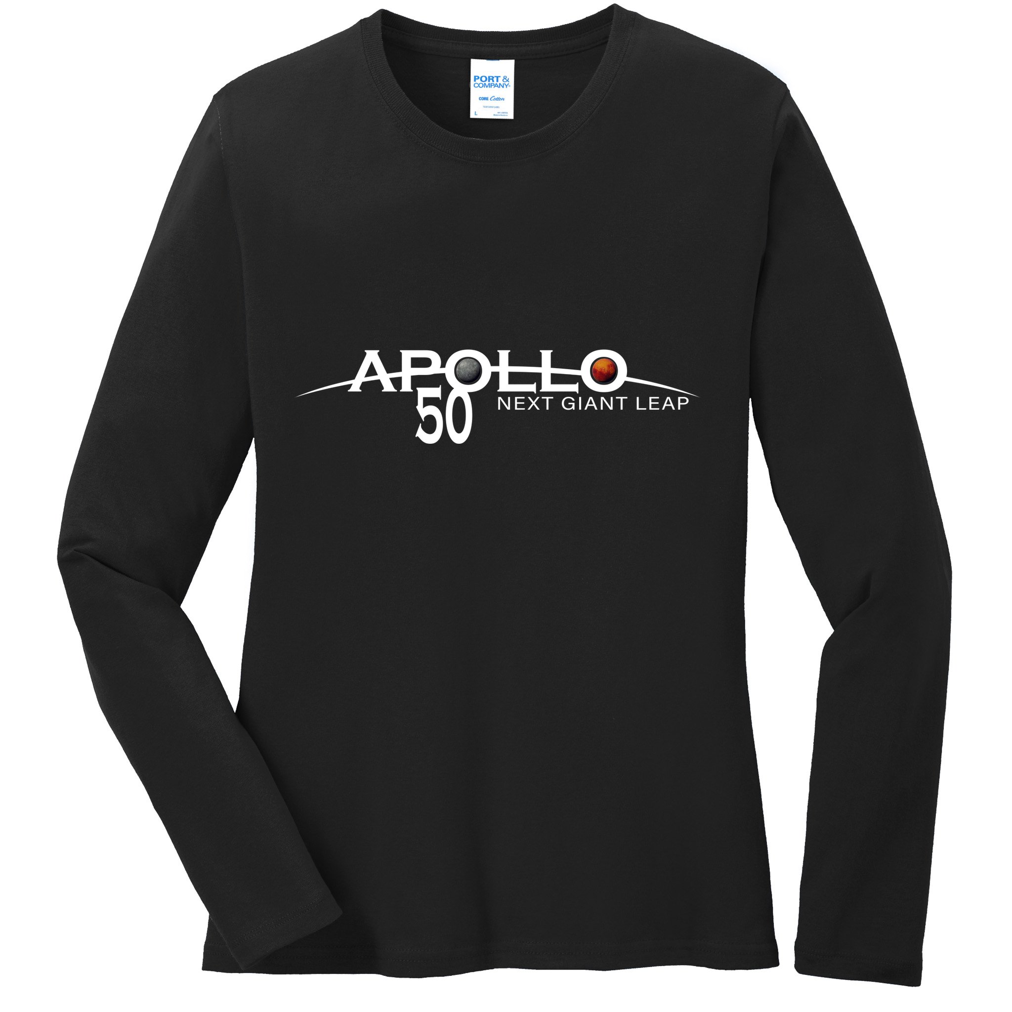 Apollo 11 Next Giant Leap 50th Anniversary  Ladies Long Sleeve Shirt