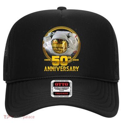Apollo Landing 50th Golden Anniversary High Crown Mesh Back Trucker Hat