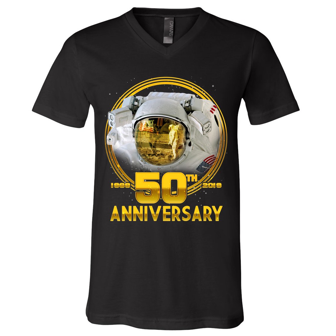 Apollo Landing 50th Golden Anniversary V-Neck T-Shirt