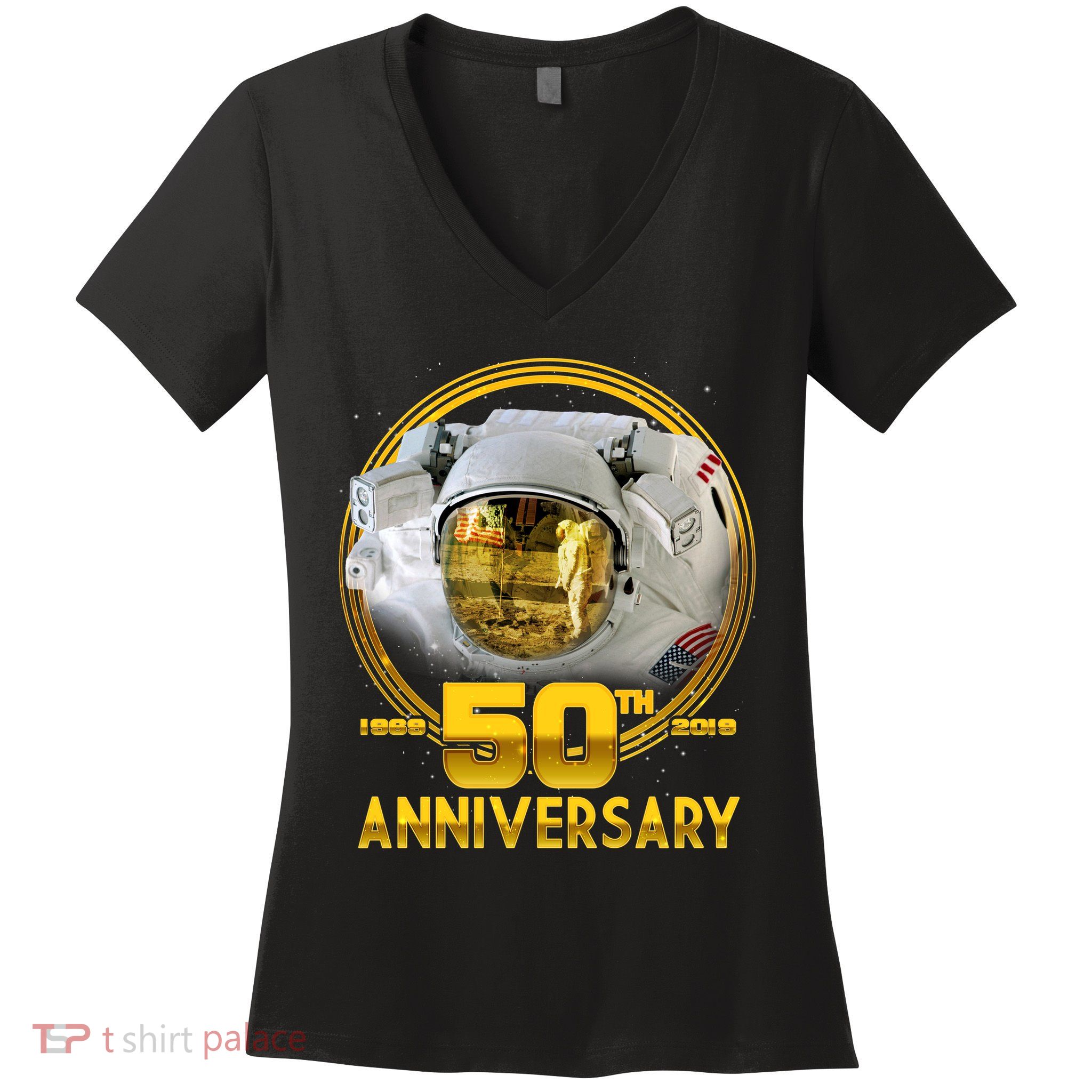 Apollo Landing 50th Golden Anniversary Women's V-Neck T-Shirt