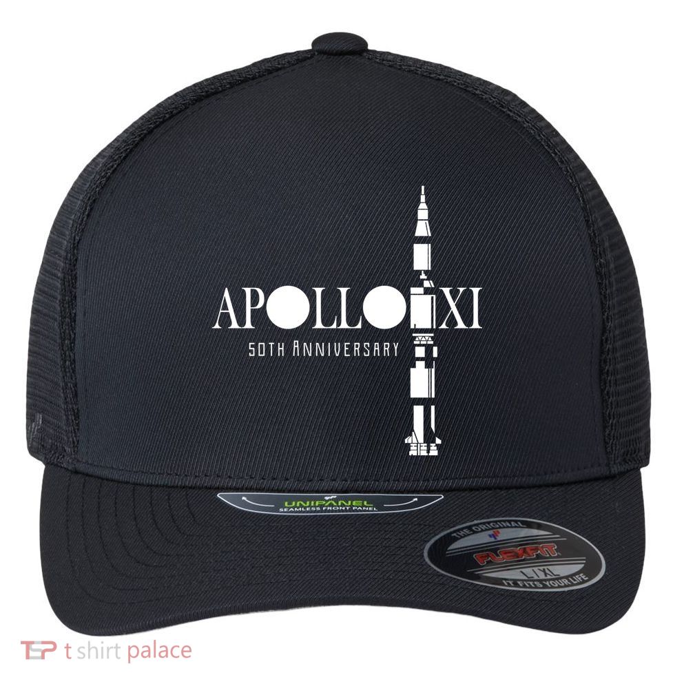 Apollo XI 50th Anniversary Moon Landing Flexfit Unipanel Trucker Cap